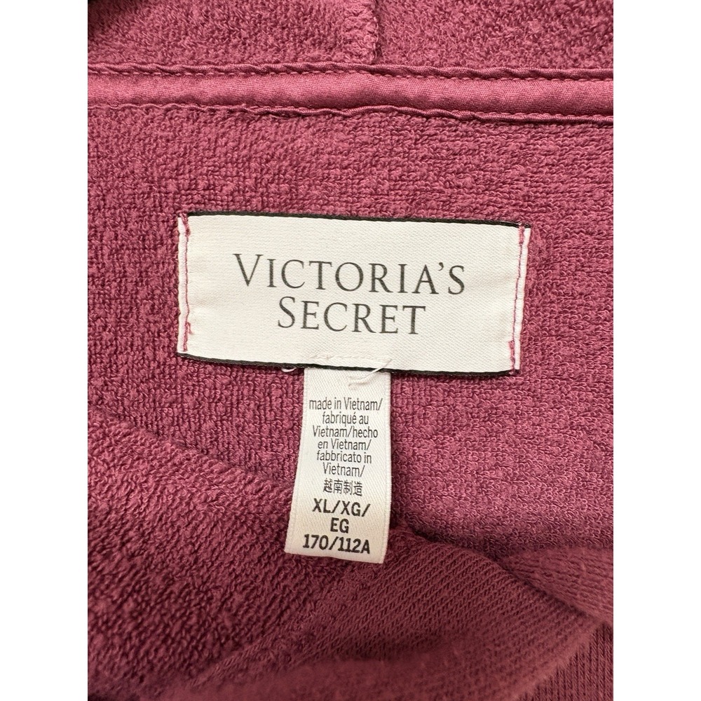 Women's  LG  Victoria's Secret Hoodie Oversized Vintage Balayage Spellout Grunge - Picture 3 of 6